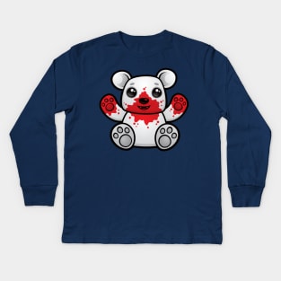 Polar Bear Cub First Kill Kids Long Sleeve T-Shirt